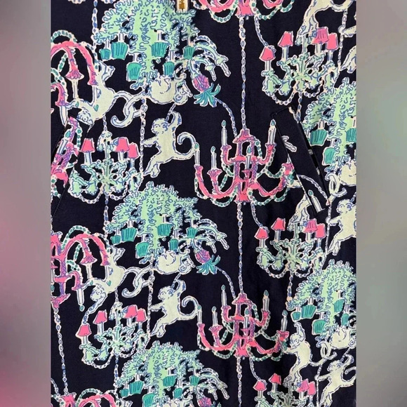 Lilly Pulitzer Skipper Dress Womens XXSmall Long Sleeve Pop Up Monkey Trouble - Picture 6 of 14